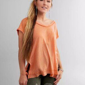 NWT Free People Under The Sun T-Shirt in Peach XS